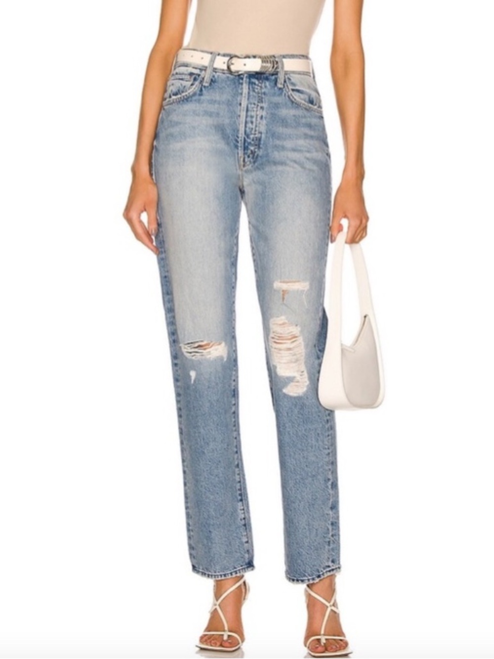MOTHER SUPERIOR The Huffy Skimp Jeans in Hotter On the Other Side Distressed 29